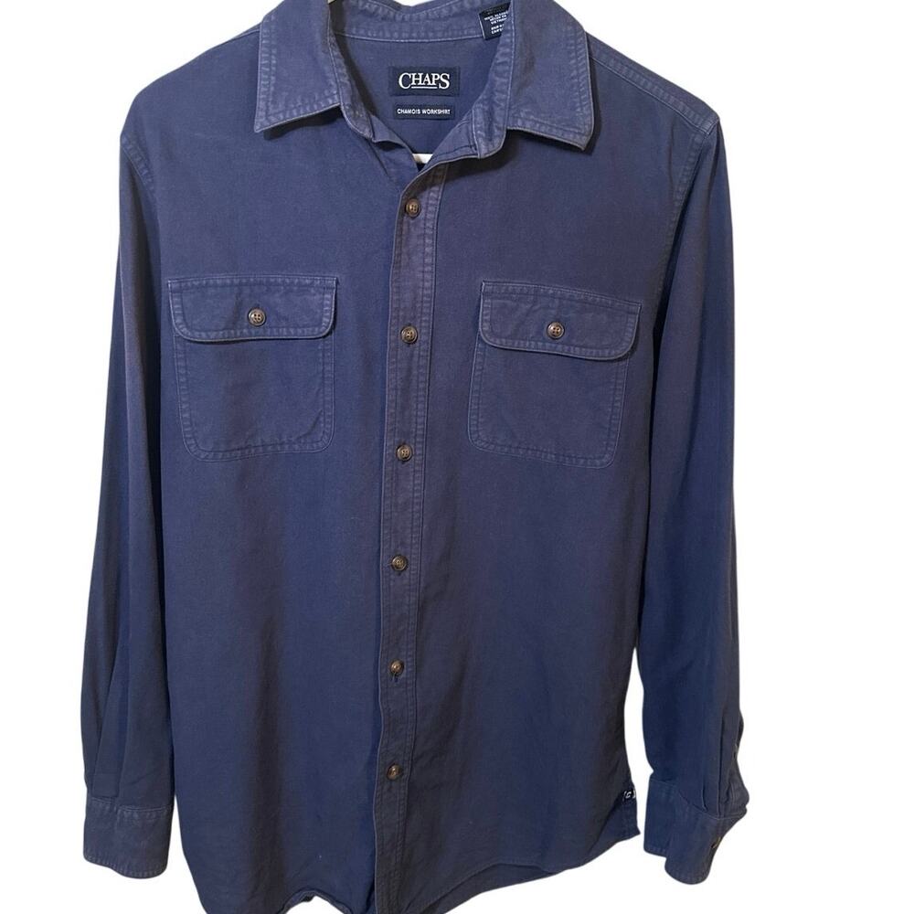Vintage Chaps ,Chamois Heavy duty Workshirt mens size Small newport Navy Blue